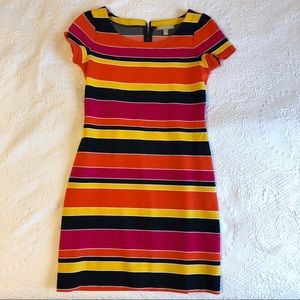 Stripey sheath dress
